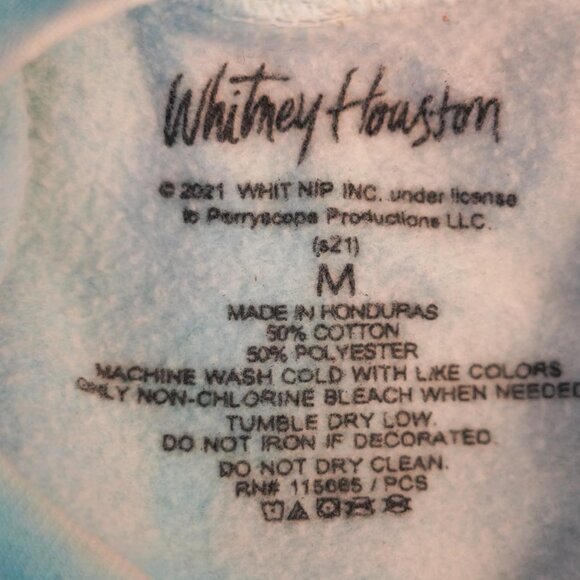 Whitney Houston Graphic Sweatshirt I Wanna Dance With Somebody Blue Gradient M - Picture 6 of 7